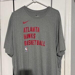 Nike Gray and Red Atlanta Hawks Tee